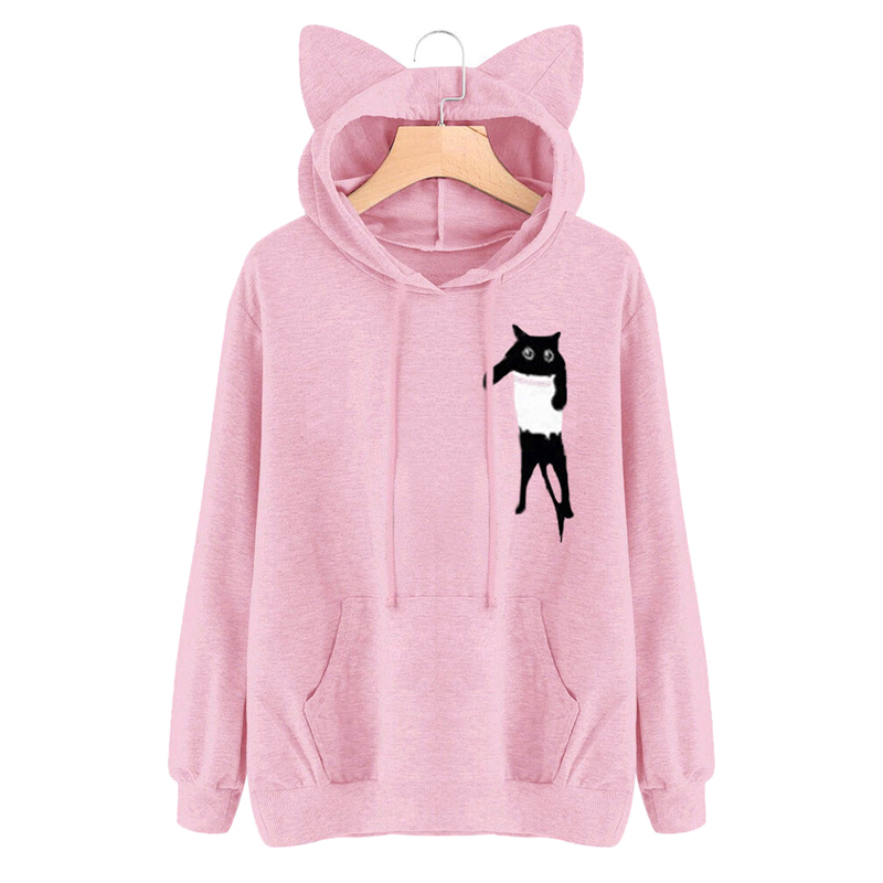 Cat Printed Hoodies